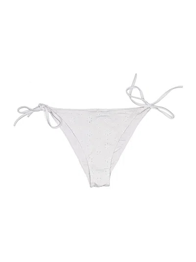 Pre-owned Solid & Striped Swimsuit Bottoms In Silver