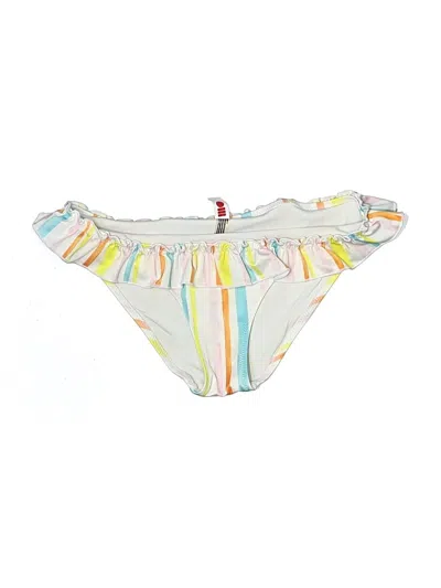 Pre-owned Solid & Striped Swimsuit Bottoms In Silver