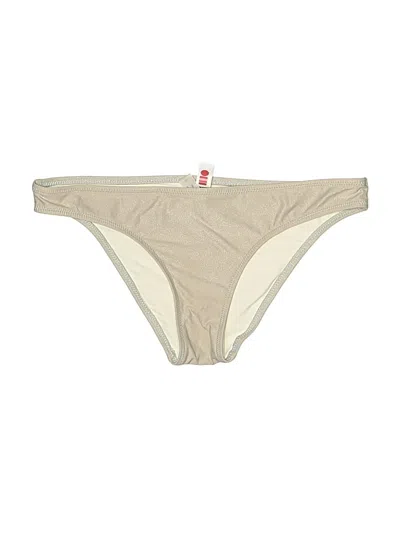 Pre-owned Solid & Striped Swimsuit Bottoms In Tan
