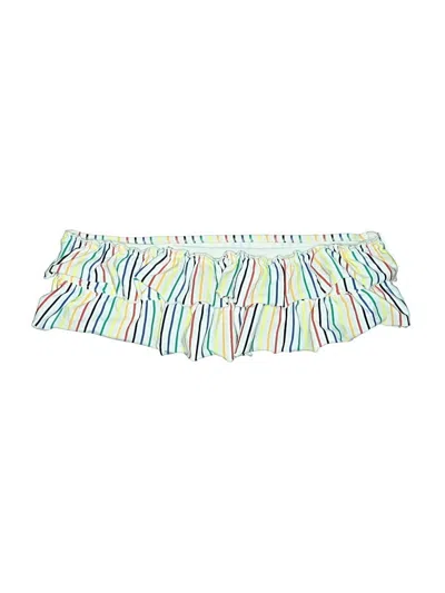 Pre-owned Solid & Striped Swimsuit Bottoms In White