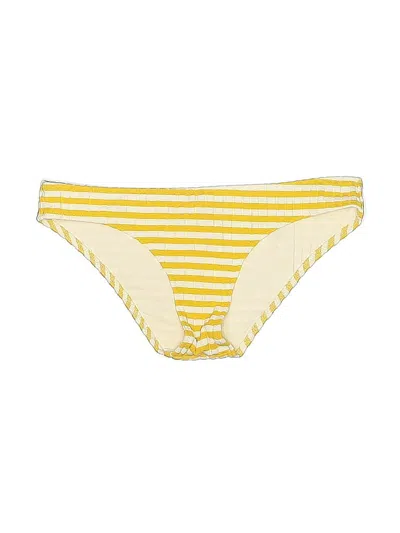 Pre-owned Solid & Striped Swimsuit Bottoms In Yellow
