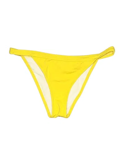Pre-owned Solid & Striped Swimsuit Bottoms In Yellow