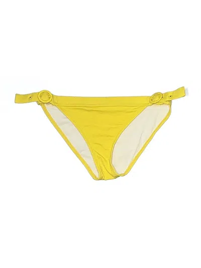 Pre-owned Solid & Striped Swimsuit Bottoms In Yellow