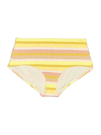 Pre-owned Solid & Striped Swimsuit Bottoms In Yellow