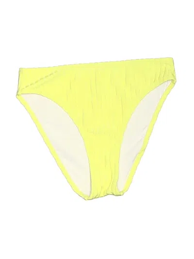 Pre-owned Solid & Striped Swimsuit Bottoms In Yellow