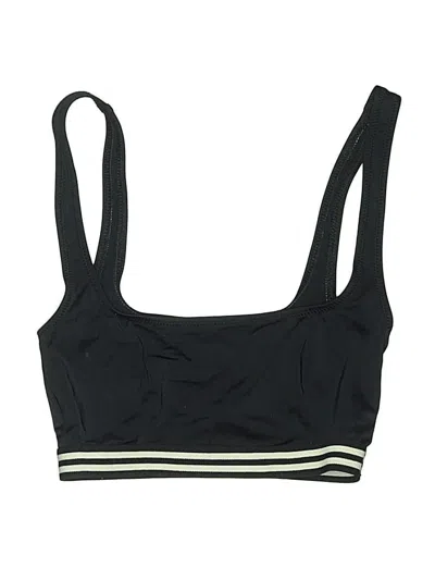 Pre-owned Solid & Striped Swimsuit Top Black Swimwear
