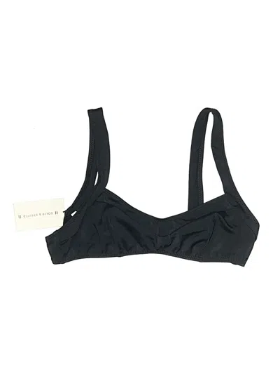 Solid & Striped Swimsuit Top Black Swimwear In Brown