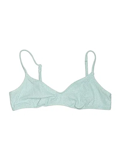 Pre-owned Solid & Striped Swimsuit Top Blue Swimwear