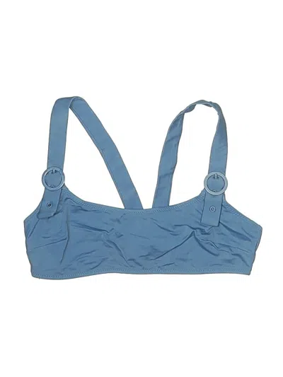 Pre-owned Solid & Striped Swimsuit Top Blue Swimwear