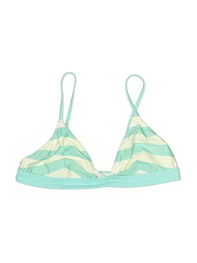 Pre-owned Solid & Striped Swimsuit Top Green Swimwear