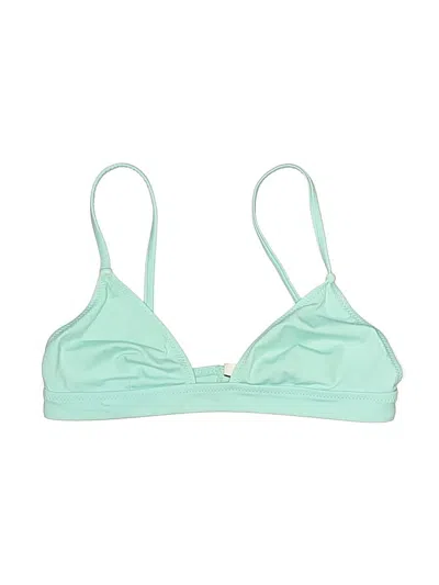 Pre-owned Solid & Striped Swimsuit Top Green Swimwear