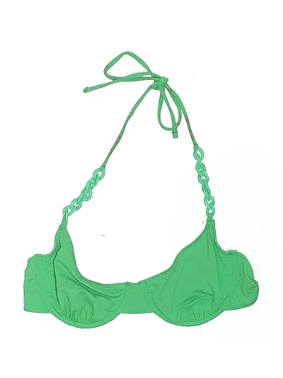 Pre-owned Solid & Striped Swimsuit Top Green Swimwear