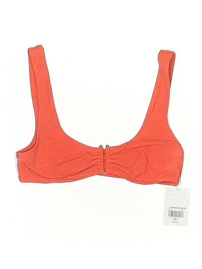 SOLID & STRIPED SWIMSUIT TOP ORANGE SWIMWEAR