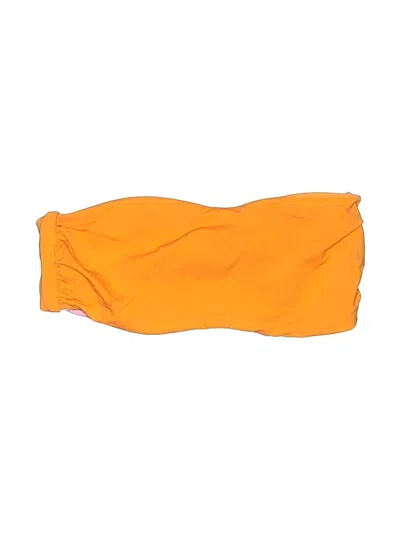 Pre-owned Solid & Striped Swimsuit Top Orange Swimwear