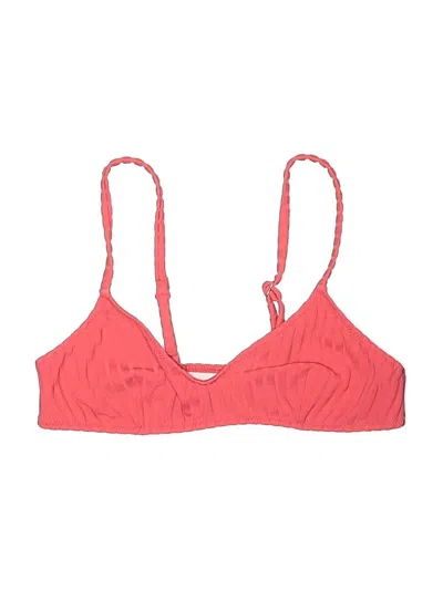 Pre-owned Solid & Striped Swimsuit Top Orange Swimwear