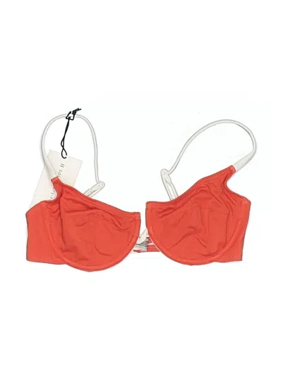 Pre-owned Solid & Striped Swimsuit Top Orange Swimwear