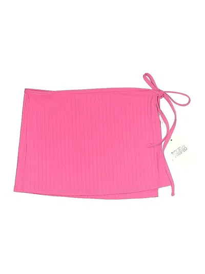 Pre-owned Solid & Striped Swimsuit Top Pink Swimwear