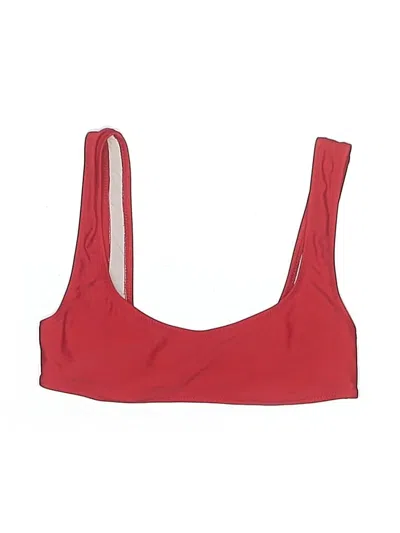 Pre-owned Solid & Striped Swimsuit Top Red Swimwear