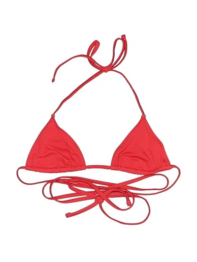 Pre-owned Solid & Striped Swimsuit Top Red Swimwear