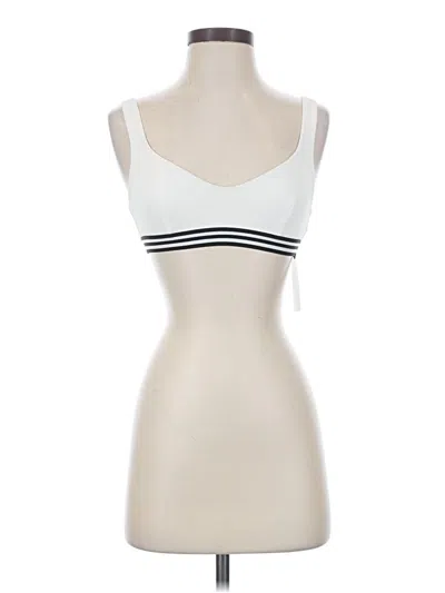 Solid & Striped Tank Top White Strapless Neckline Tops