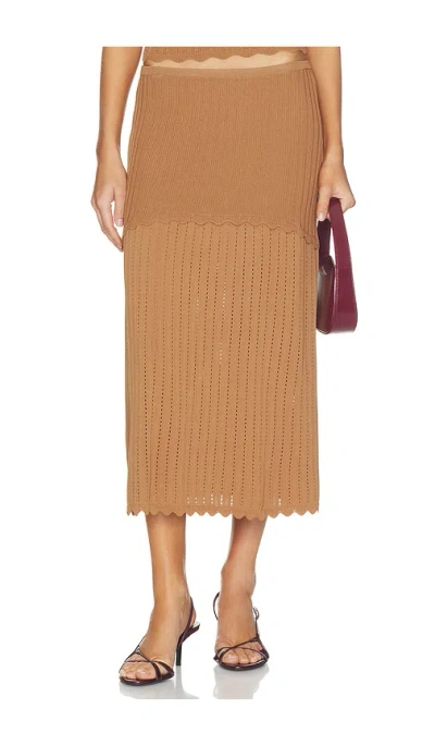 Solid & Striped The Amara Skirt In Brown