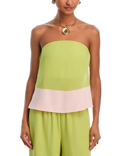 Solid & Striped The Antonia Strapless Top In Green