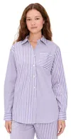 Solid & Striped The Avril Button Down Ultra Violet In Blue