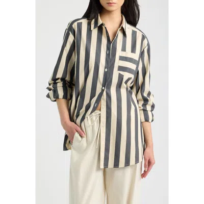 Solid & Striped The Avril Striped Button Down Shirt In Multi