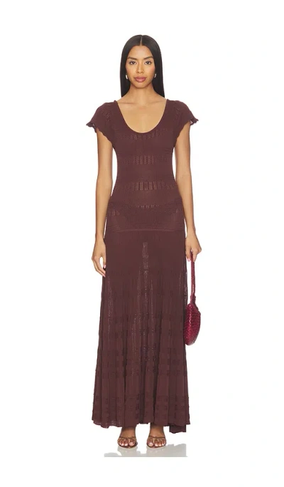 Solid & Striped The Belle Dress In Brown