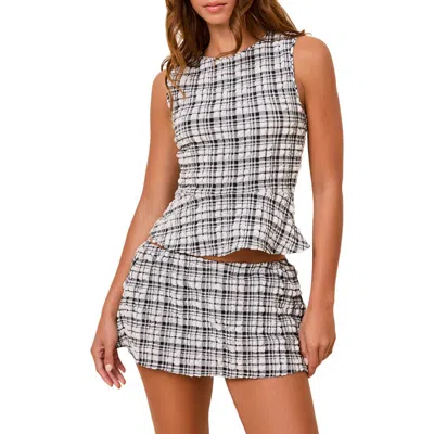 Solid & Striped The Brinley Check Texture Sleeveless Top In Animal Print