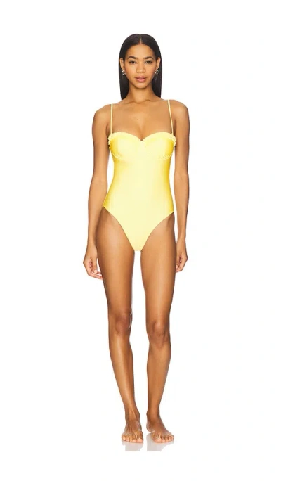 Solid & Striped The Carmen One Piece In Yellow