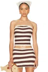 Solid & Striped The Celeste Tube Top In Brown
