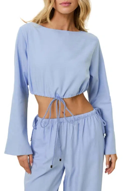 Solid & Striped The Chelley Cropped Top In Blue