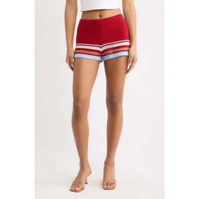 Solid & Striped The Cleo Knit Shorts In Multi