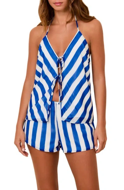 Solid & Striped The Colette Reversible Cover-up Halter Top In Multi