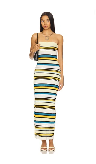 Solid & Striped The Caroline Strapless Maxi Dress In Multi