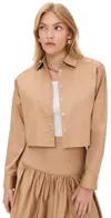 Solid & Striped The Cropped Avril Top Camel In Brown