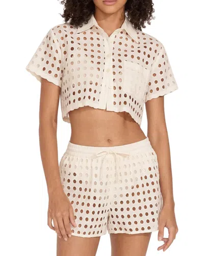 Solid & Striped The Cropped Cabana Shirt In Brown