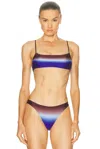 Solid & Striped The Daniela Bikini Top In Blue