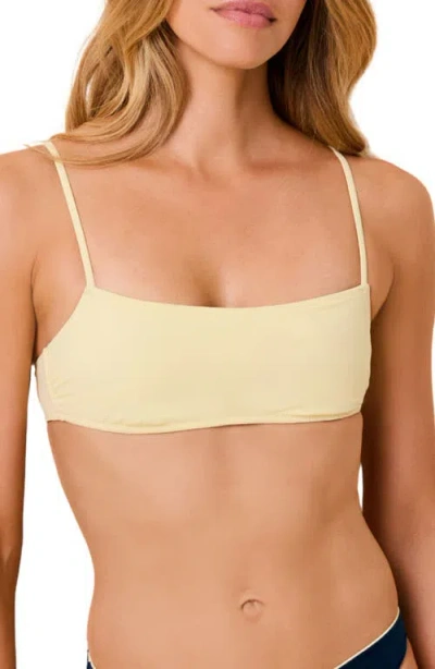 Solid & Striped The Daniela Reversible Bikini Top In Yellow