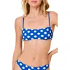 Solid & Striped The Daniela Reversible Square Neck Bikini Top In Blue