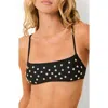 Solid & Striped The Daniela Stripe Bikini Top In Black