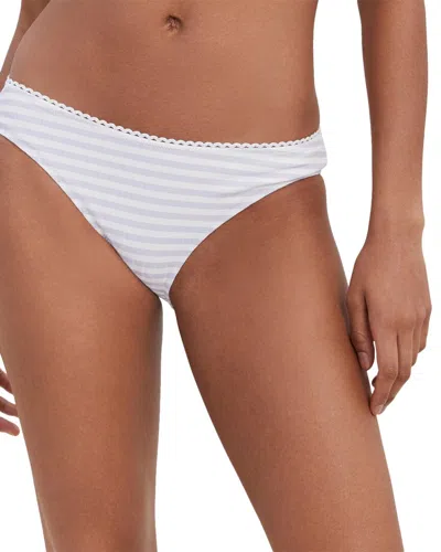 Solid & Striped The Daphne Bikini Bottom In Lilac Pastel Stripe