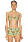 Solid & Striped The Daphne Bikini Top In Green