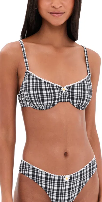 SOLID & STRIPED THE DAPHNE BIKINI TOP NOIR
