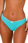 Solid & Striped The Daphne Ribbed Bikini Briefs In Blue