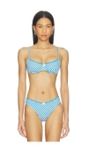 Solid & Striped The Daphne Underwire Bikini Top In Blue