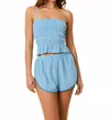 Solid & Striped The Delilah Top In Blue Gingham In Blue