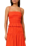 Solid & Striped The Delta Strappy Back Stretch Cotton Top In Red