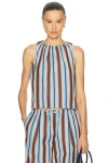 Solid & Striped Dev Striped Cotton Sleeveless Top In Multi